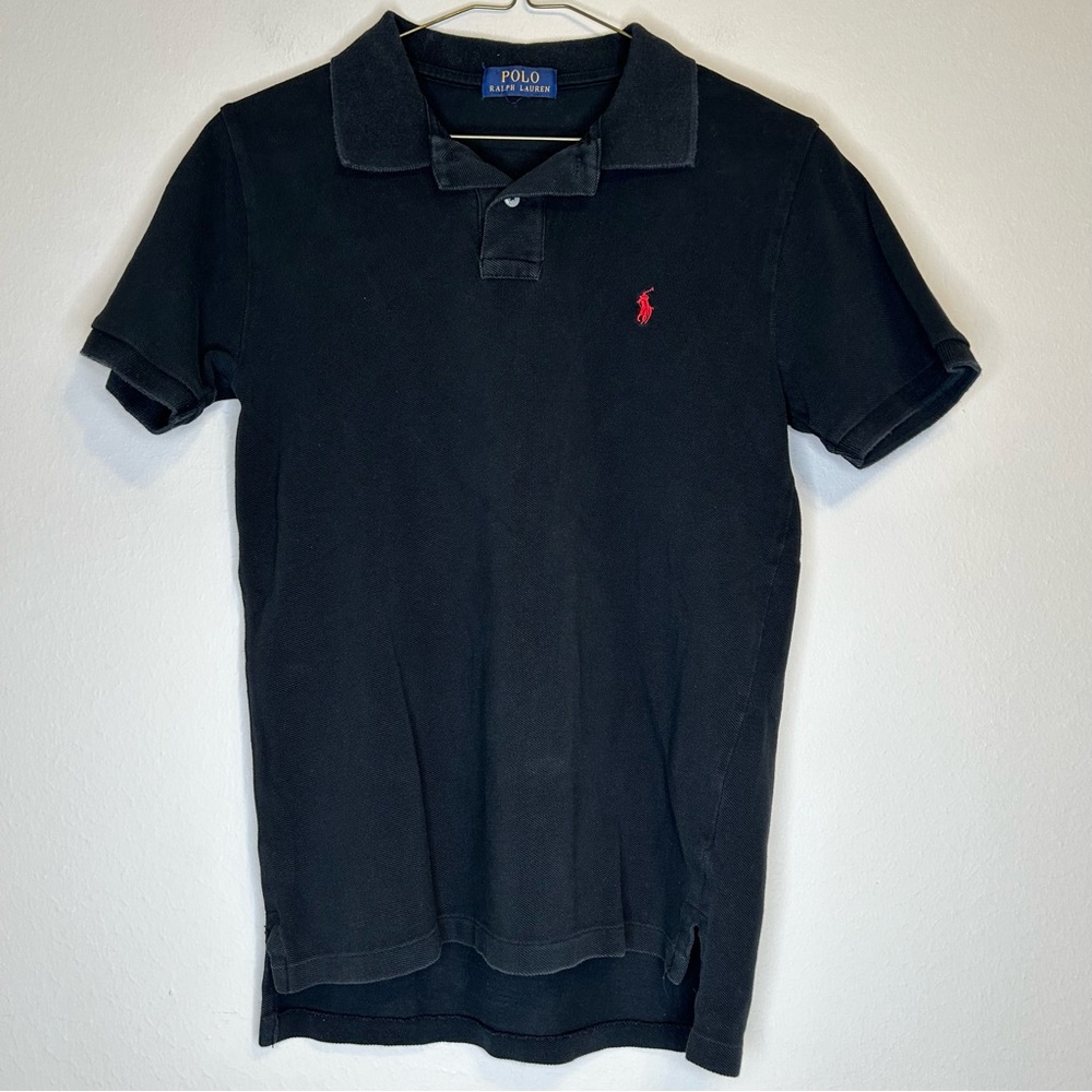 Polo Ralph Lauren The Iconic‎ Mesh Polo Shirt Black Size L/14-16